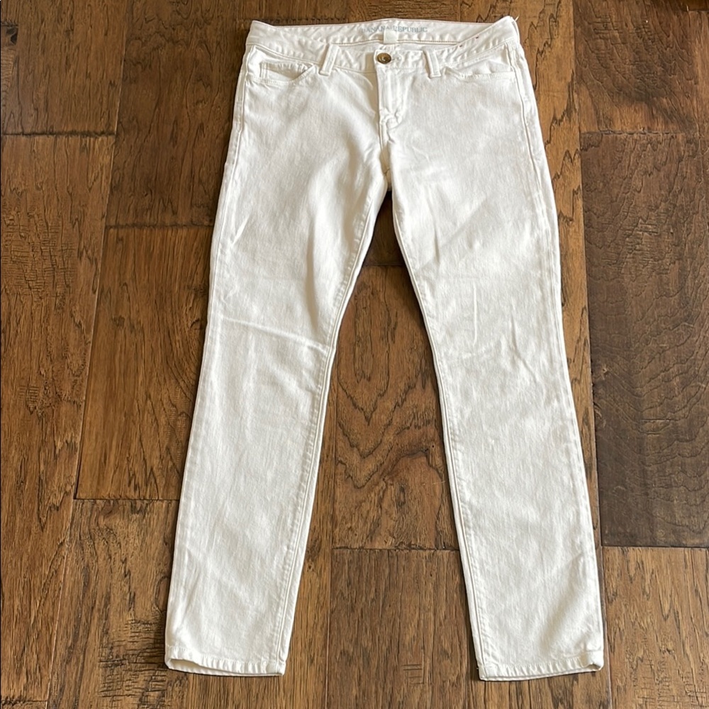 Banana Republic Cream Skinny Jean